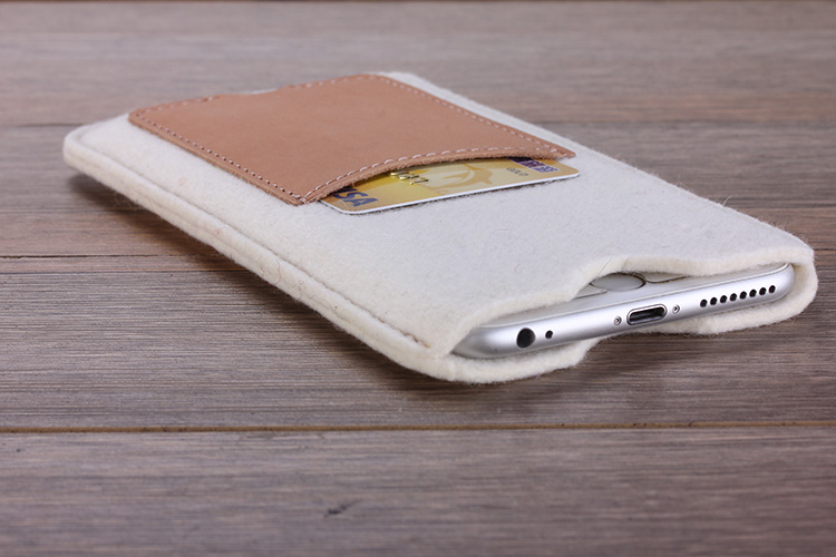 Чувствовал бумажник чехол для iPhone 11 Про Макса / Макс хз/8 плюс 7 плюс & 6/6s плюс - минималистский шерсть-тип ткани рукав