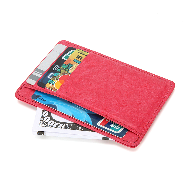 Тонкий держатель карточки RFID блокирует минималистский Тайвек передний карман бумажник для женщин