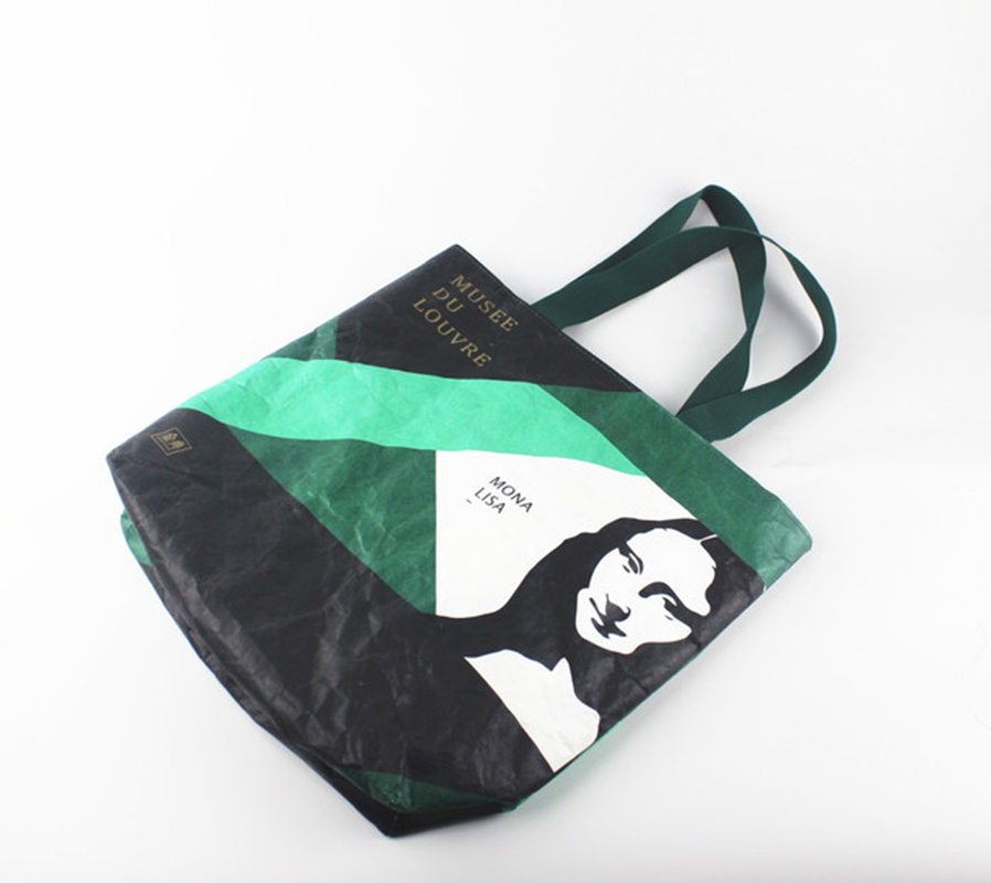 модная большая сумка для покупок из тайвека с индивидуальным рисунком