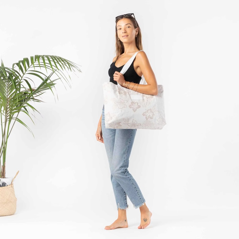 Двусторонняя сумка-тоут DuPont™ Tyvek® Paper Tote – экологичная, водонепроницаемая, переработанная пляжная сумка