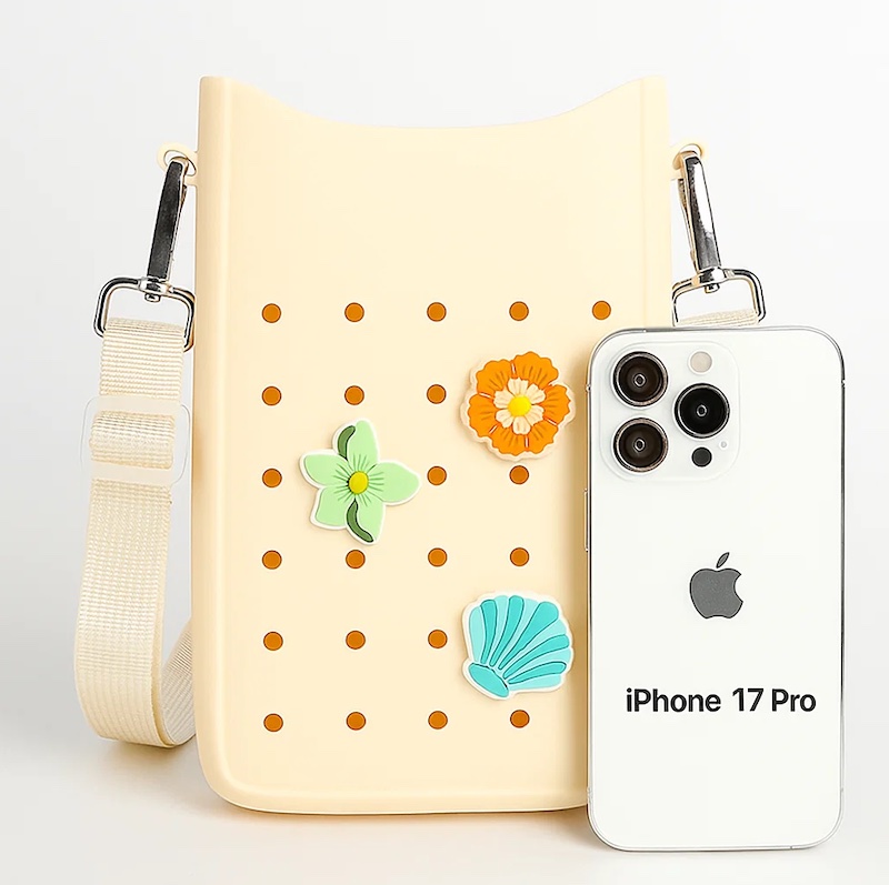 Силиконовая сумка на плечо с карамельным узором для девочек для iPhone 17, Pro, Pro Max – водонепроницаемая, портативная, подходит для любого сезона